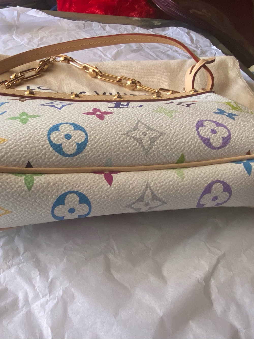 Authentic new LV X TM Monogram Multicolor Pochette Accessories White - Picture 5 of 14